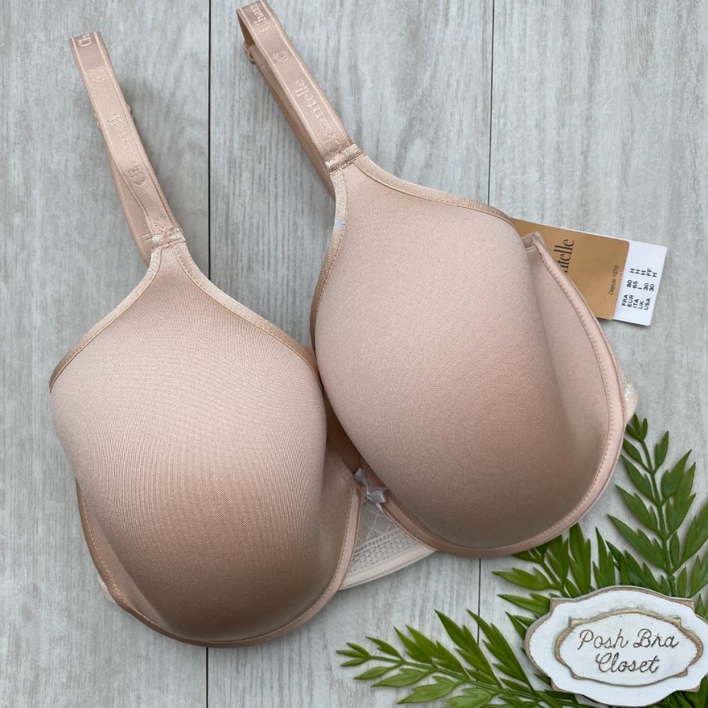 30H Chantelle C Ideal T-Shirt Underwire Bra NWT Nude Beige Full Figure NEW